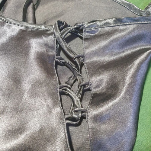 Satin slip nightdress Giani Feroti size XL like new, dark anthracite