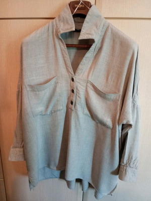 Zara blouse gray like new, size L-XL oversized