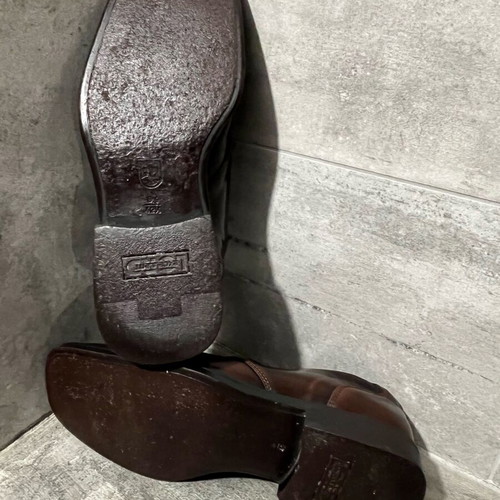 Men's classic leather shoes used, brown, size 42