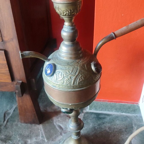 Hookah 1.20m Egyptian copper and bronze used, 1990