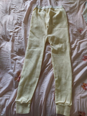 Vintage men's long elastic wool pajama pants like new