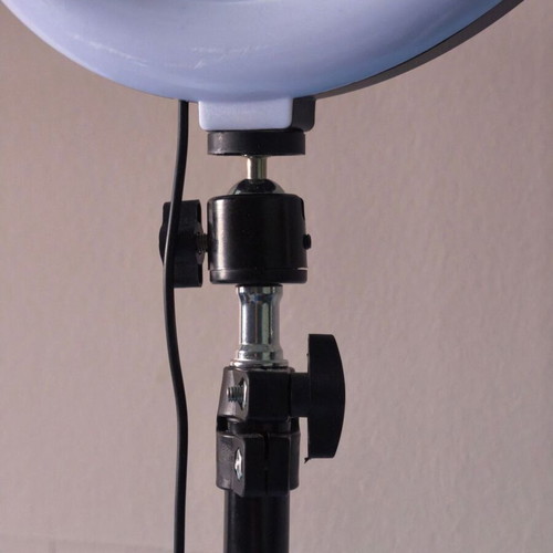 Set of 2 Ring Light 26cm with floor tripod up to 1.68m, phone holder
