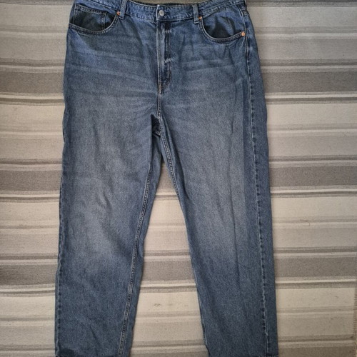 H&M Jeans high waist straight leg size 50 used, blue