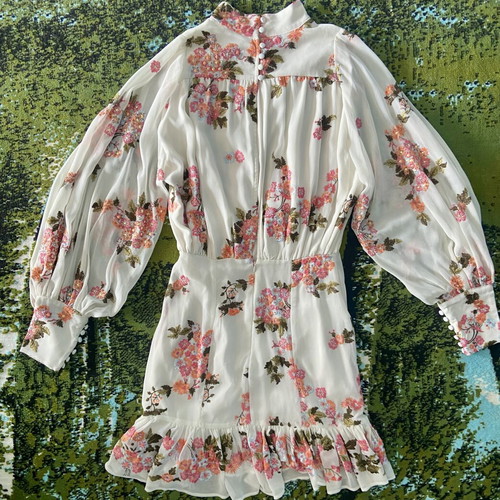 Vintage floral dress with sequins, like new, size S