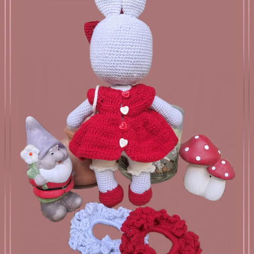 Handmade stuffed bunny toy new