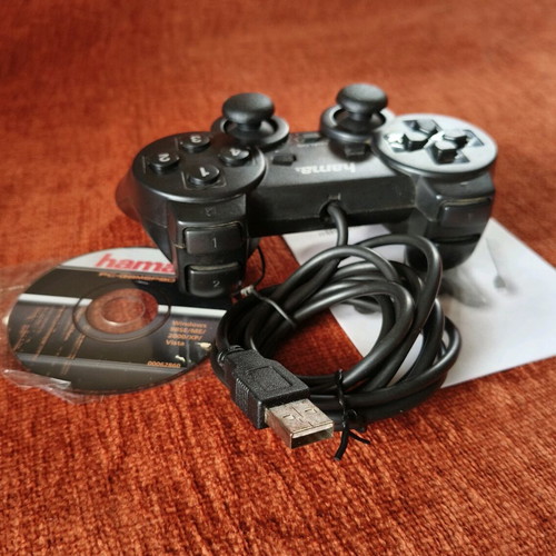 Gamepad Hama 'Black Force' σαν καινούργιο, συμβατό με PC