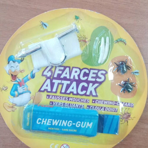 Collectible prank toy sealed from PICSOU Magazine with 4 types of pranks