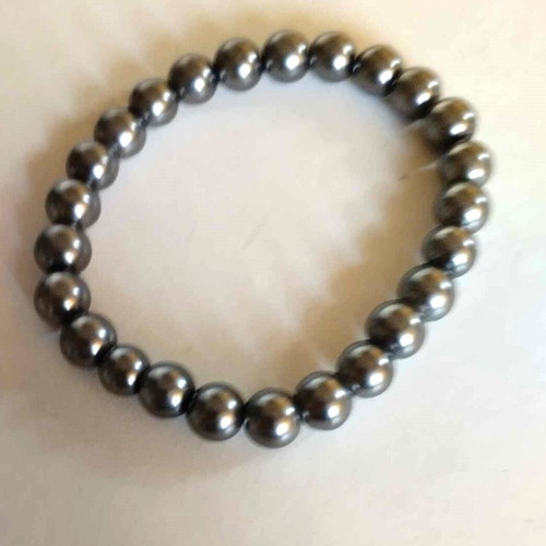 Vintage style bracelets with grey pearls in two shades like new