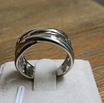 Silver adjustable ring 925 silver plated used