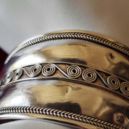 Silver 925 cuff bracelet handmade, like new