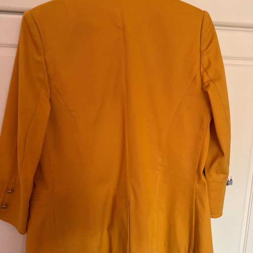 Forel women's fitted jacket like new, mustard with gold buttons