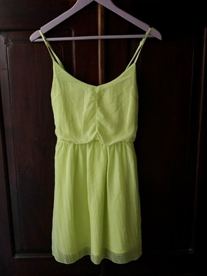 Bershka dress in fluorescent yellow like new, size S