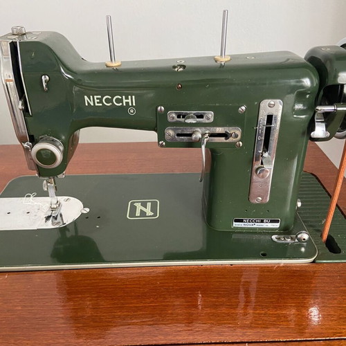Necchi BU Serie Nova sewing machine used with wooden cabinet