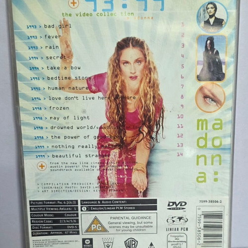 Madonna The Video Collection 93:99 DVD like new, pop