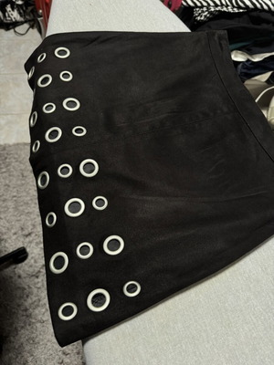 Stradivarius mini skirt, black, size S
