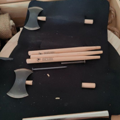 The Small Viking Axe Game new, wooden box, Scandinavian style