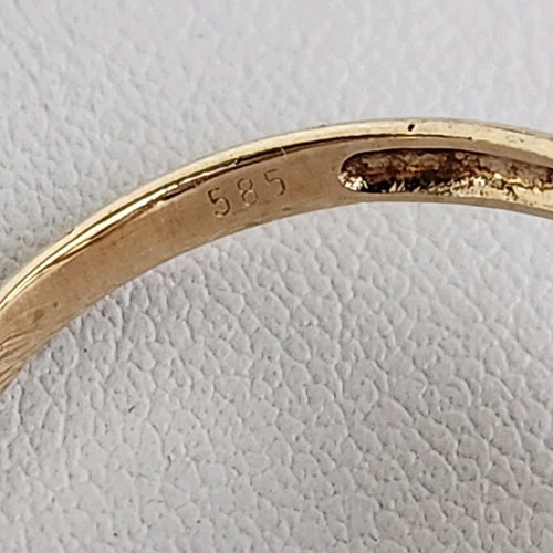 Gold 14K ring used with zircon