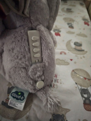 Elephant teddy like new with white noise and timer