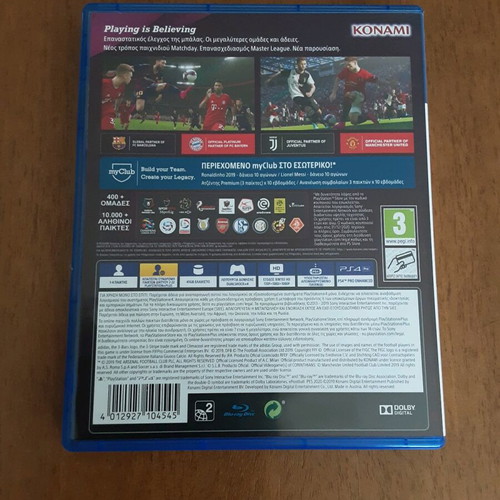 PES 2020 for PS4 like new