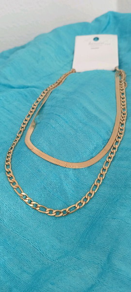 Διπλό κολιέ, stainless steel