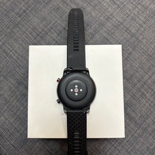 Xiaomi GTR 47mm with black silicone strap, charger, box and purchase receipt