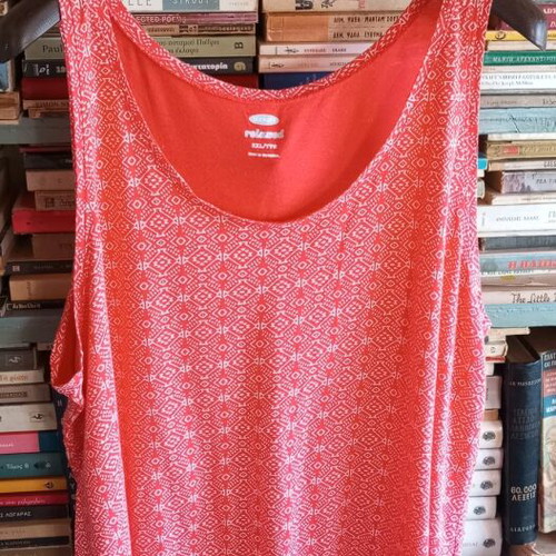 Summer tank top style boho size 2XL like new orange