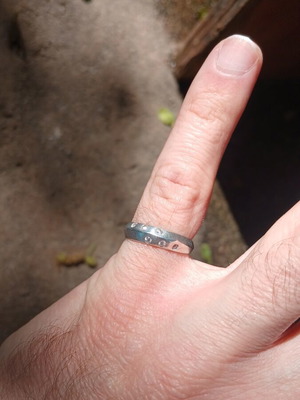 Silver 925 ring used, minimalist, 19.4mm