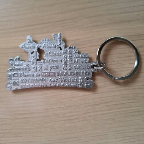 Madrid keychain new, multicolored and silver