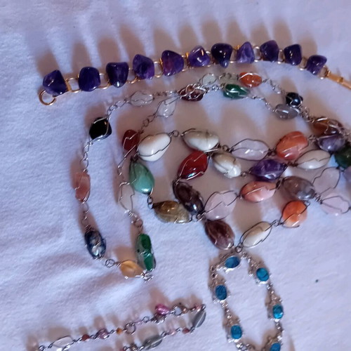 Handmade jewelry like new with stones pack