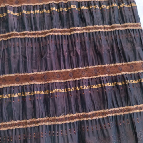 Boho Brown Maxi Skirt (M)