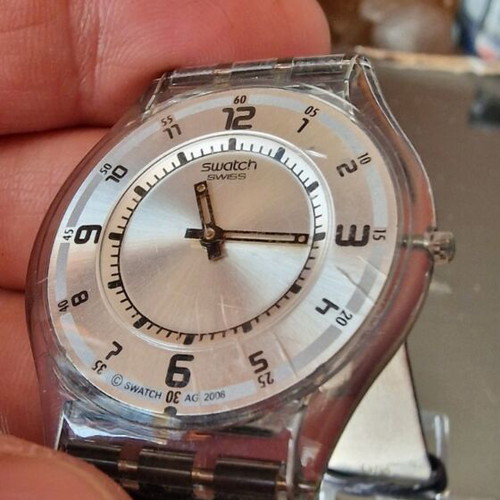 Swatch Skin Marrow of Life SFM111 watch used, black leather strap