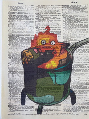 Howl's Moving Castle print on dictionary page new
