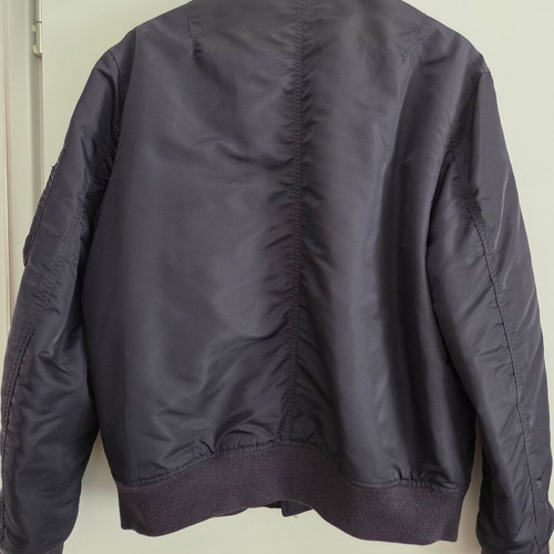 The Kooples Navy Quilted Technical Bomber Jacket L like new
