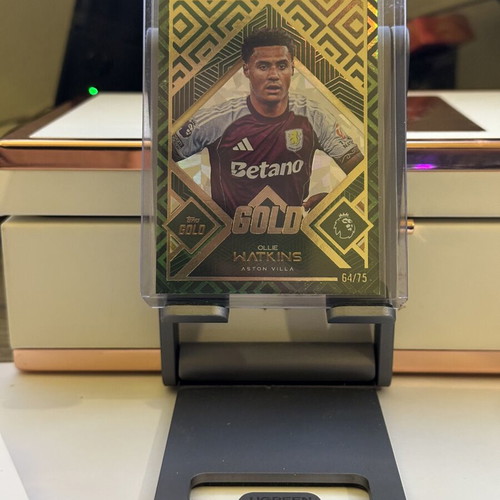 Topps Gold 2025 Ollie Watkins Green Gold Parallel card like new, Aston Villa