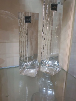 Rogaska Singapore Crystal Candlesticks new set of two