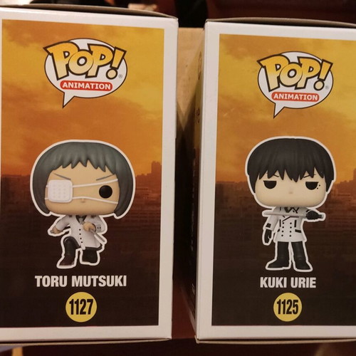 Funko Pop Tokyo Ghoul Toru Mutsuki #1127 and Kuki Urie #1125 new