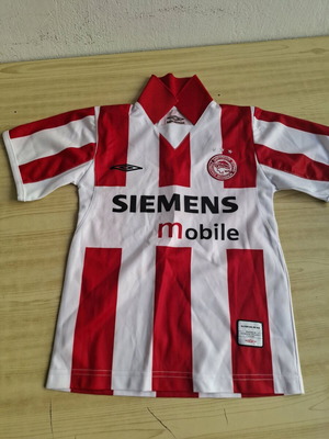 Vintage Olympiacos 2004–05 Umbro Siemens Mobile kids shirt like new