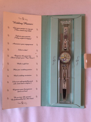 Swatch collector wedding planner watch like new, turquoise