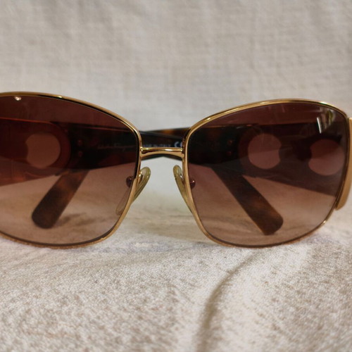 Salvatore Ferragamo sunglasses used, tortoise shell with rhinestones