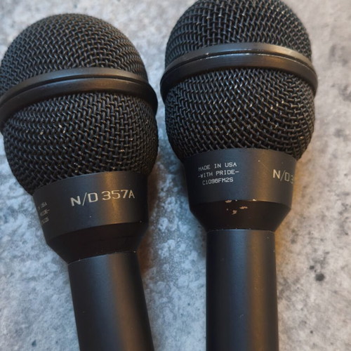 Electro-Voice N/D 357 and 357A professional dynamic microphones used