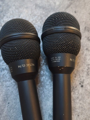 Electro-Voice N/D 357 and 357A professional dynamic microphones used