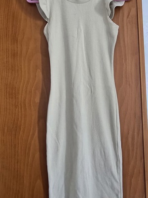 Dress 95% cotton, beige, size S