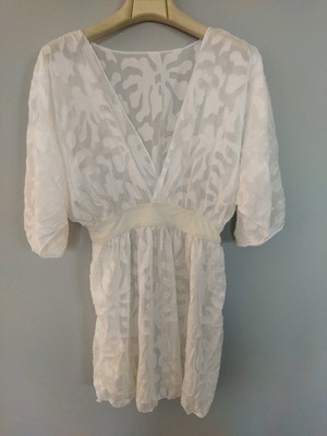 Summer mini tunic like new, white, size M