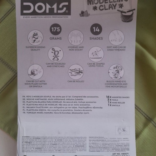 Doms Modelling Clay new set with 14 colors and molds