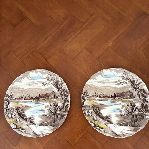 Alfred Meakin plates, set of 2, England