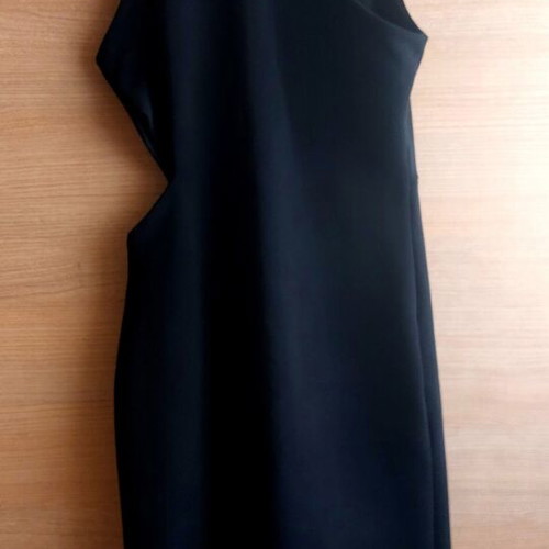 Mini dress with cut-out and choker neckline like new, black