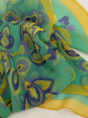 Μεταξωτό μαντίλι 100% μετάξι σαν καινούργιο