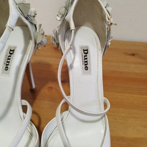 Dune London shoes used, white, size 39, wedding heels