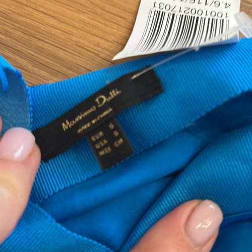 Massimo Dutti turquoise skirt new, viscose, size S, blue