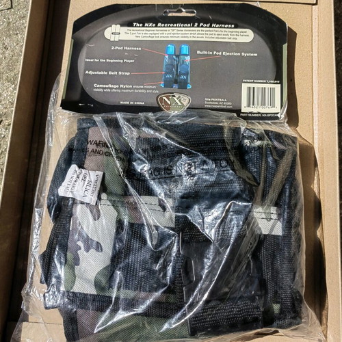 Paintball belt new with two pod holders for 100 or 140 balls in black and camo